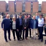 Il gruppo di ricerca con Osvaldo Bevilacqua, durante le riprese per “Sereno variabile”